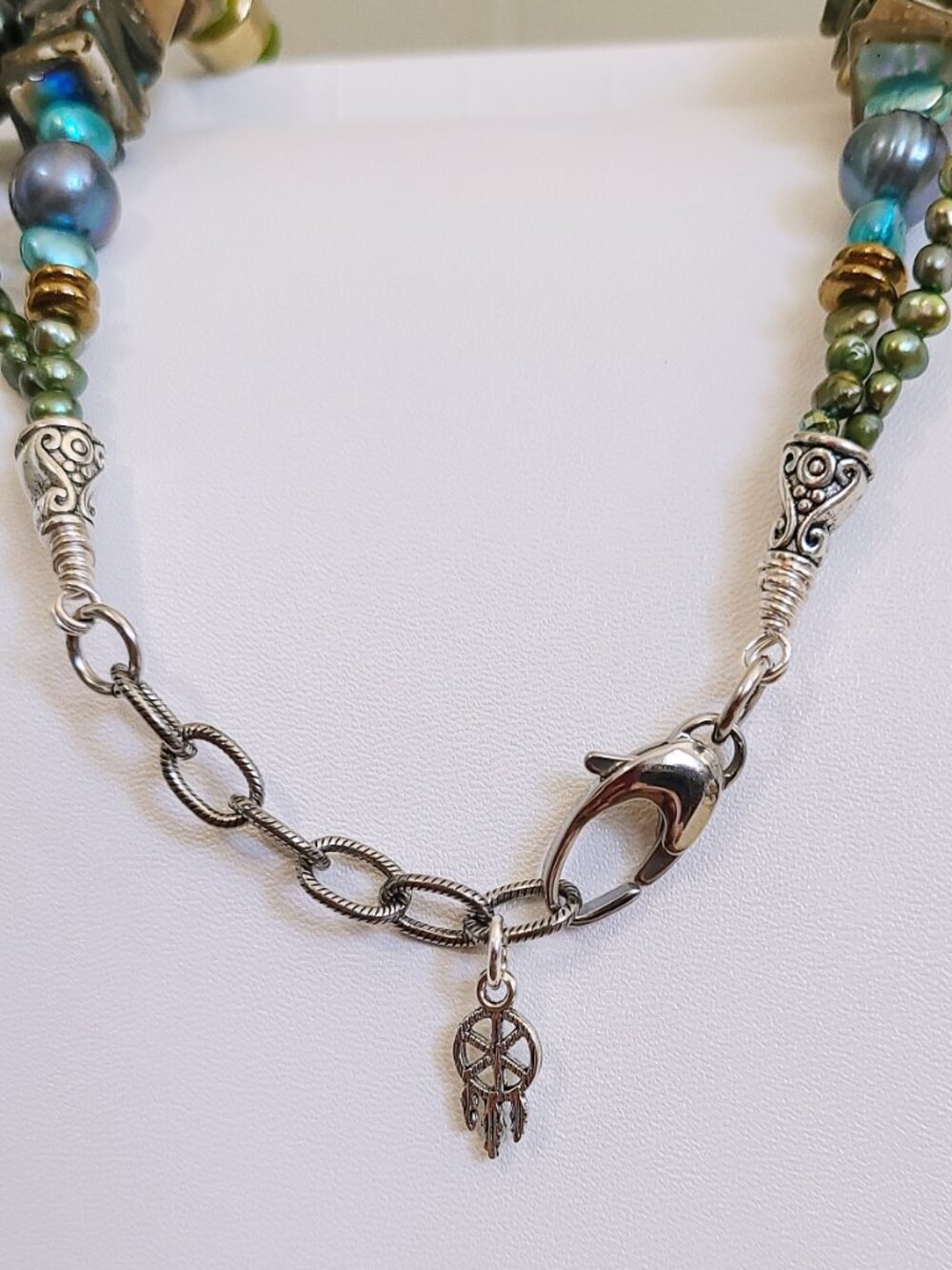 "ABALONE ADVENTURE" Artisan Crafted Statement Necklace - Picture 10 of 13